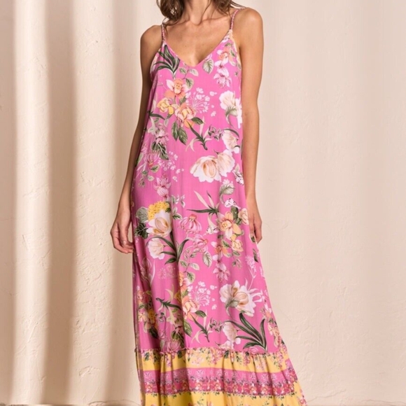 Maaji Dresses & Skirts - Maaji Floral Pink Maxi Dress